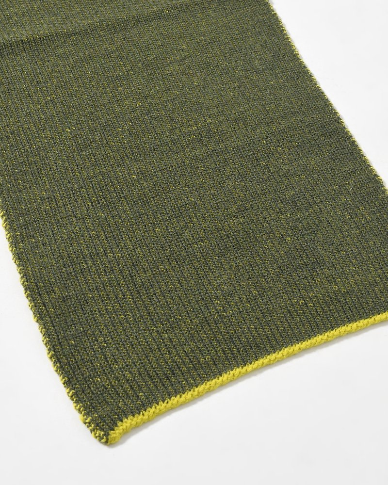LINES MERINO SCARF -CHARTREUSE/OLIVE-