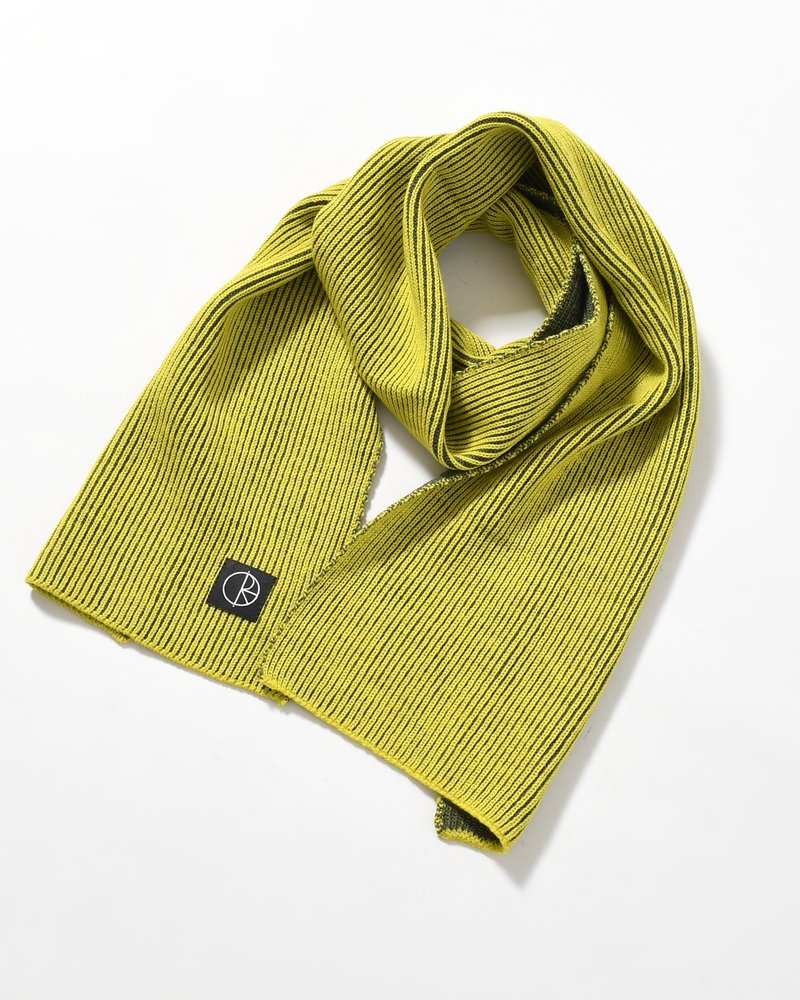 LINES MERINO SCARF -CHARTREUSE/OLIVE-