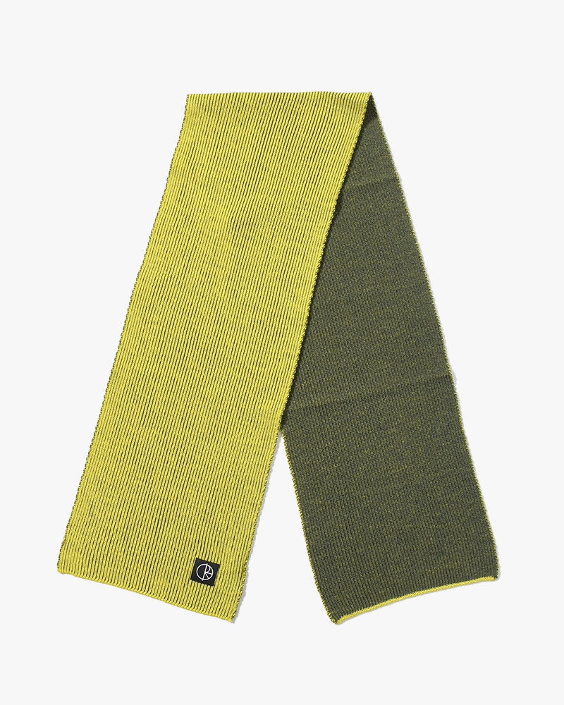 LINES MERINO SCARF -CHARTREUSE/OLIVE-