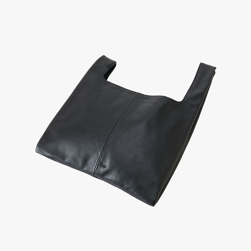 【期間限定発売:2/7～2/23】SHOPPING LEATHER HAND BAG -BLACK-