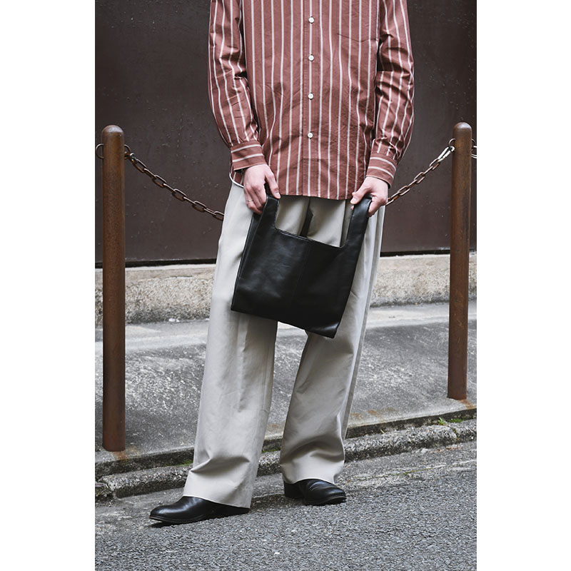 【期間限定発売:2/7～2/23】SHOPPING LEATHER HAND BAG -BLACK-
