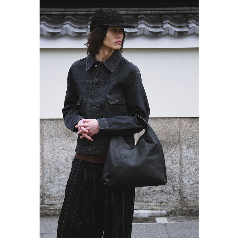 【期間限定発売:2/7～2/23】LEATHER MARCHE BAG -BLACK-