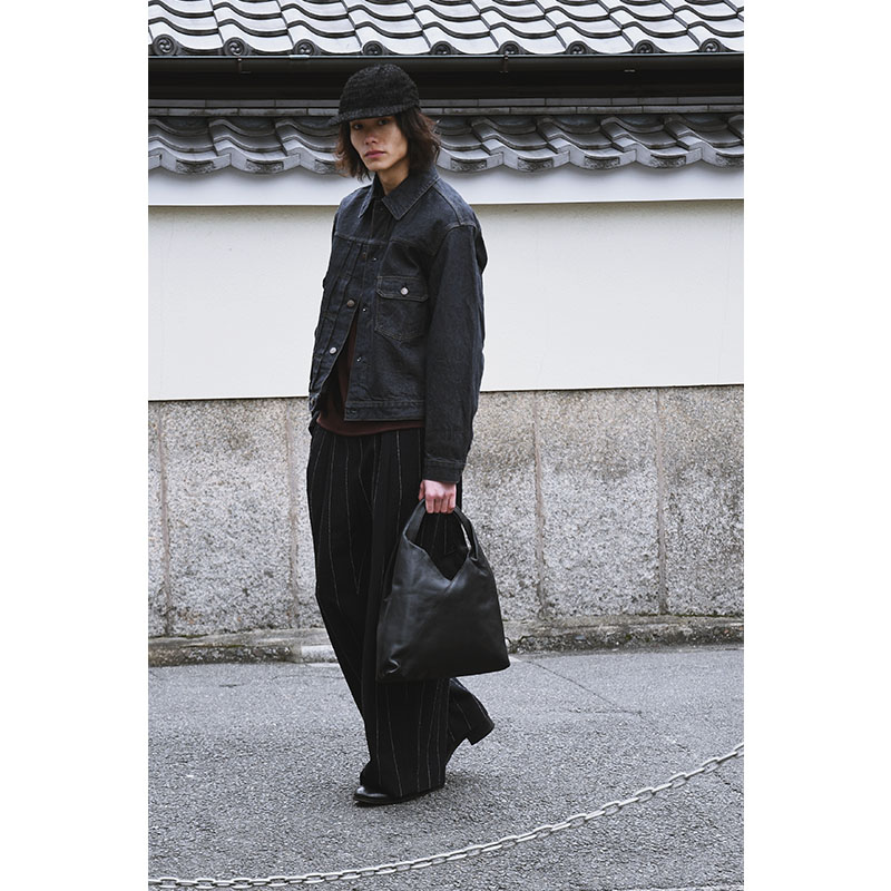 【期間限定発売:2/7～2/23】LEATHER MARCHE BAG -BLACK-