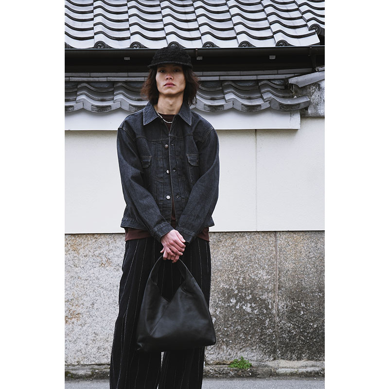 【期間限定発売:2/7～2/23】LEATHER MARCHE BAG -BLACK-