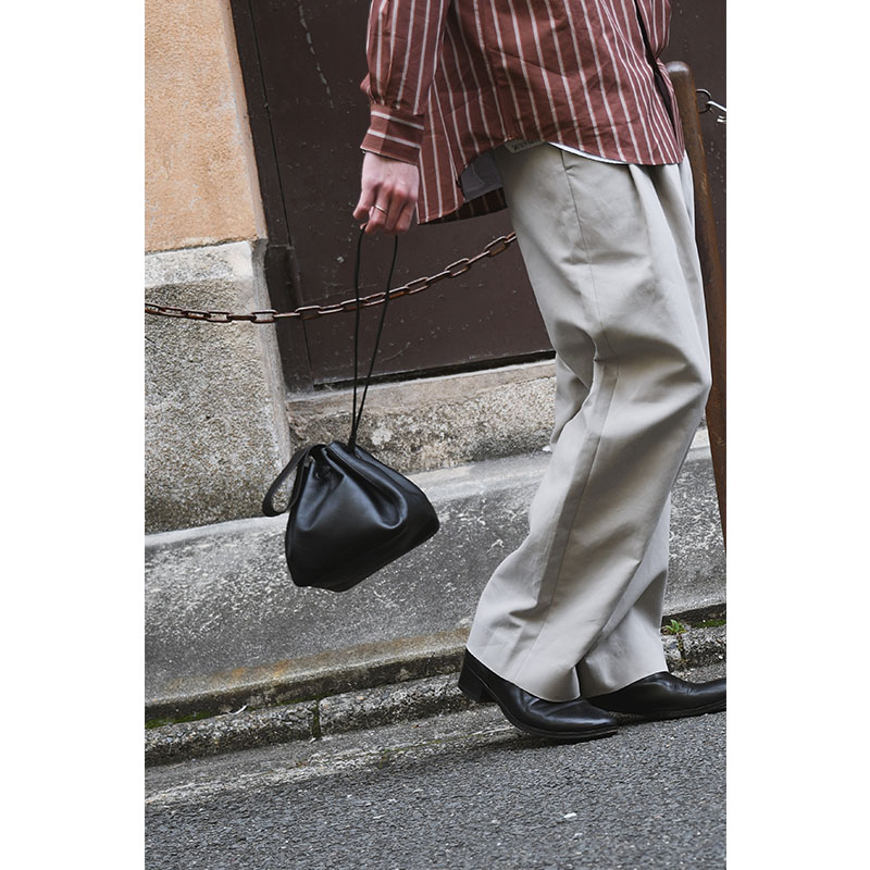 【期間限定発売:2/7～2/23】ONE HANDLE LEATHER HAND BAG -BLACK-