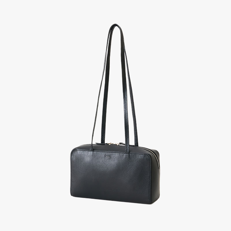 【期間限定発売:2/7～2/23】LEATHER SQUARE MINI BOSTON BAG -BLACK-