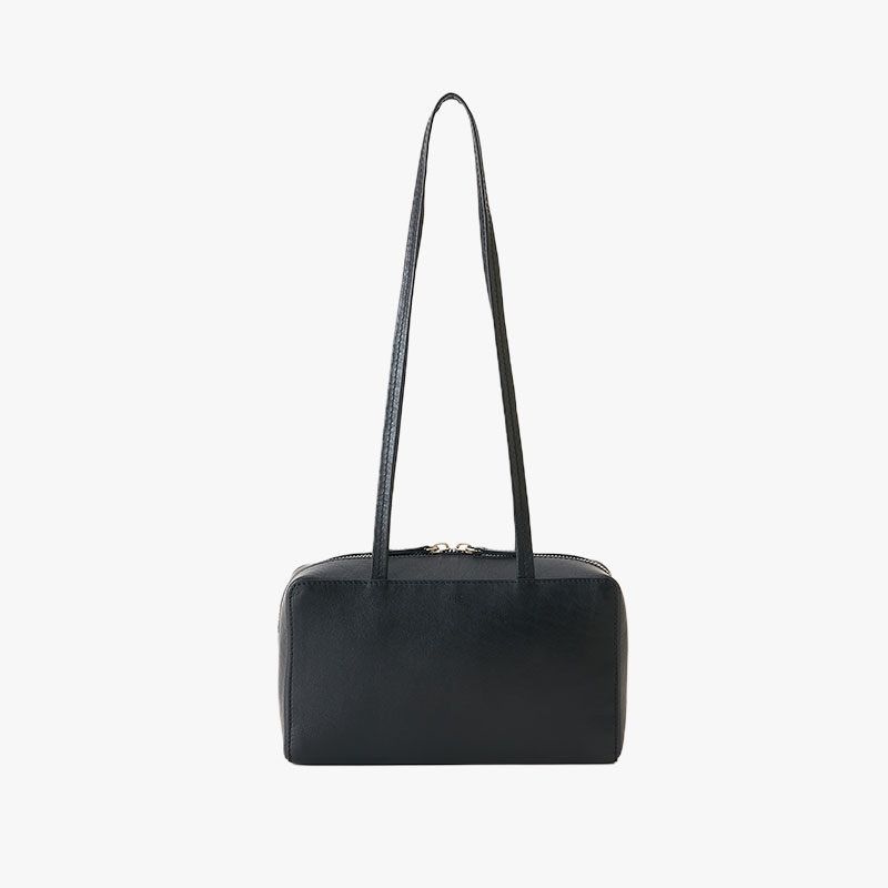 【期間限定発売:2/7～2/23】LEATHER SQUARE MINI BOSTON BAG -BLACK-