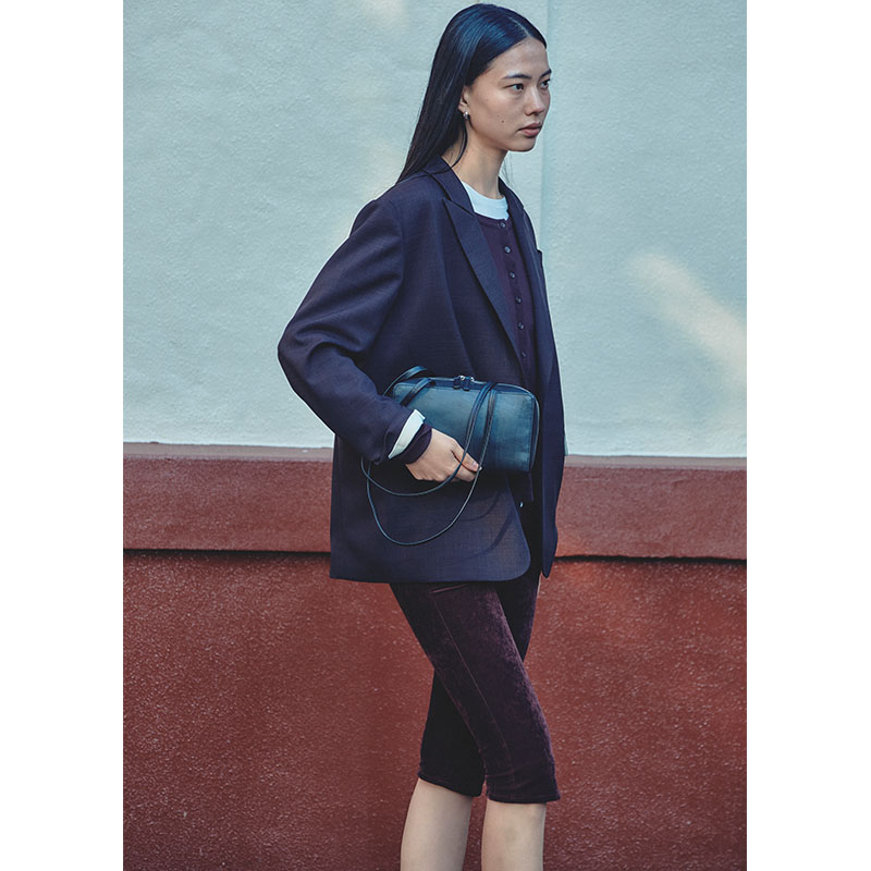 【期間限定発売:2/7～2/23】LEATHER SQUARE MINI BOSTON BAG -BLACK-