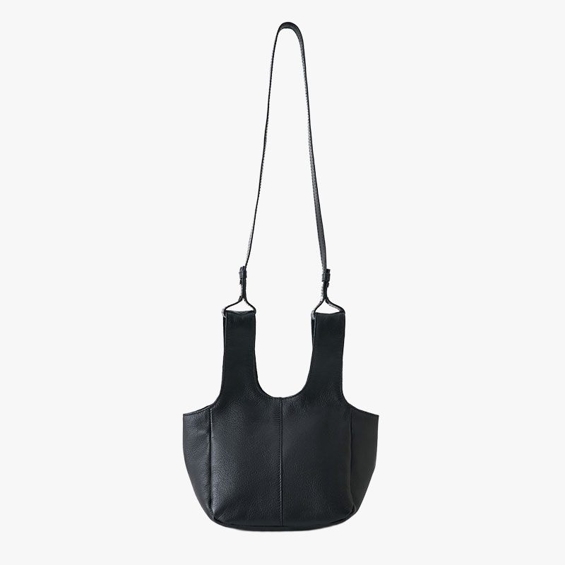 【期間限定発売:2/7～2/23】LEATHER MINI SHOPPER BAG -BLACK-