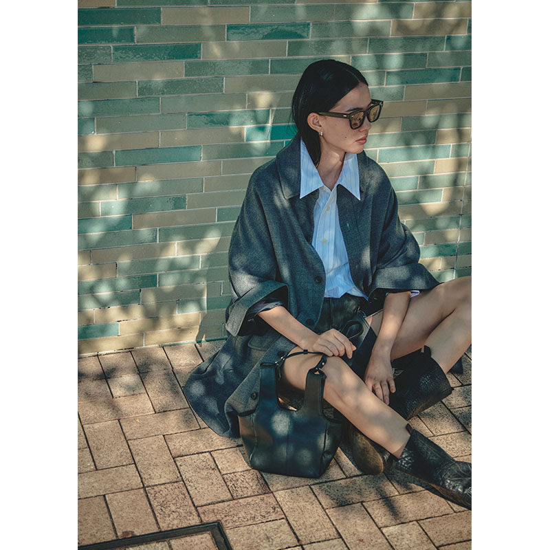 【期間限定発売:2/7～2/23】LEATHER MINI SHOPPER BAG -BLACK-