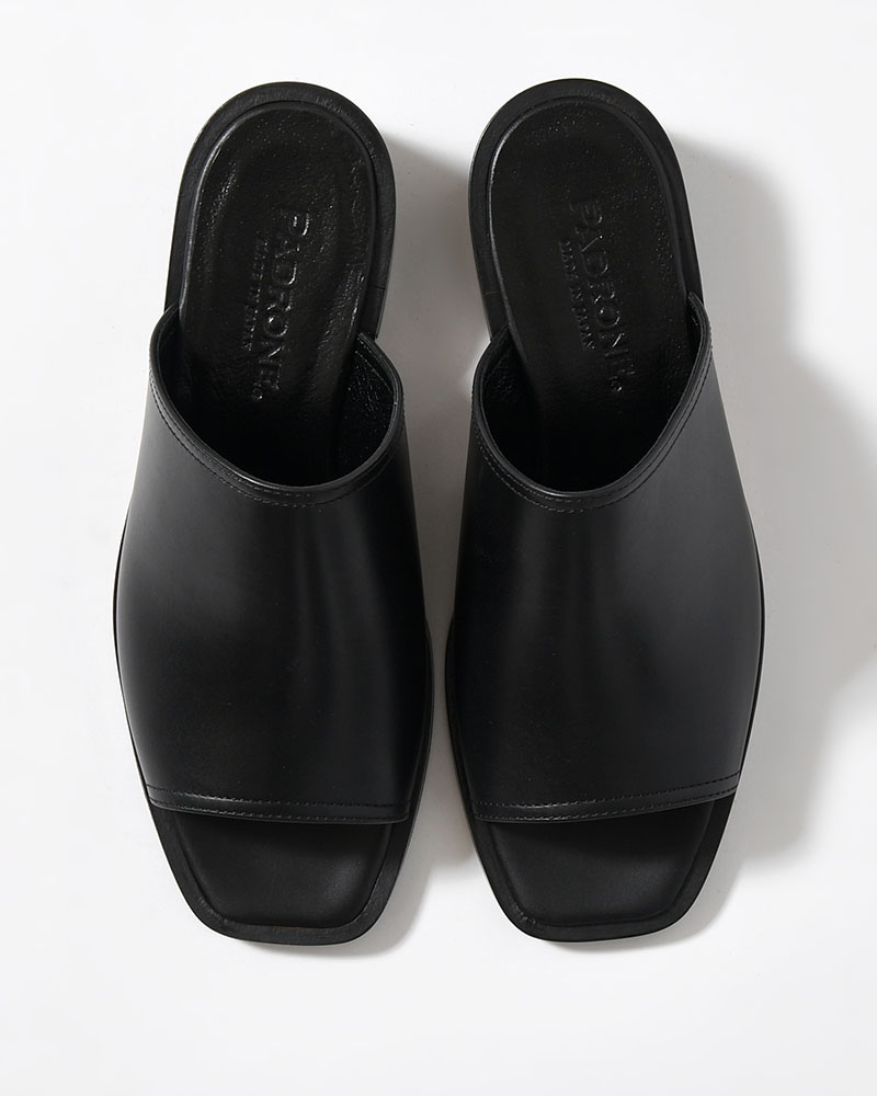 BL SQUARE OPEN TOE -BLACK-