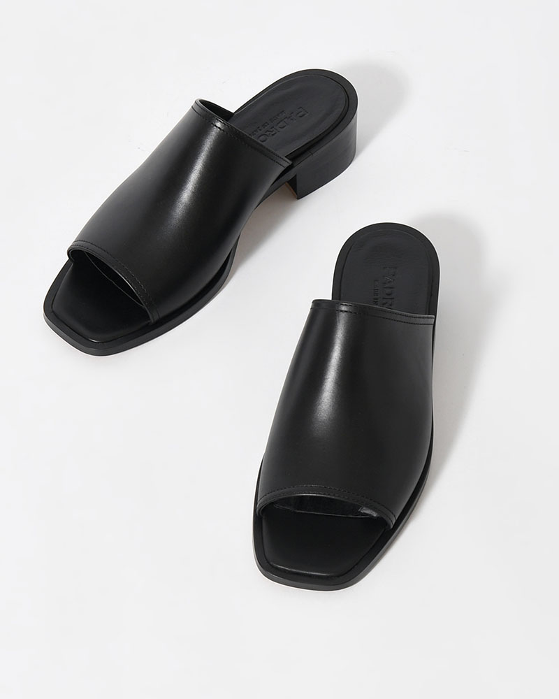 BL SQUARE OPEN TOE -BLACK-