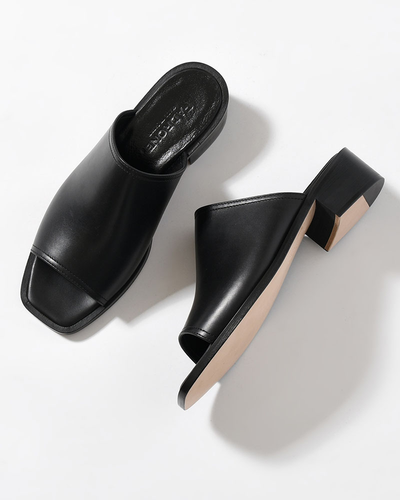 BL SQUARE OPEN TOE -BLACK-