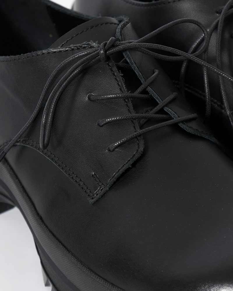 DERBY PLAIN TOE SHOES with 884C Vibram -BLACK-