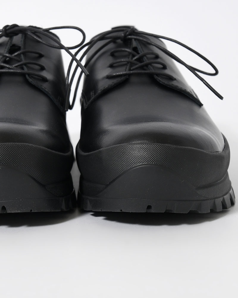 DERBY PLAIN TOE SHOES with 884C Vibram -BLACK-