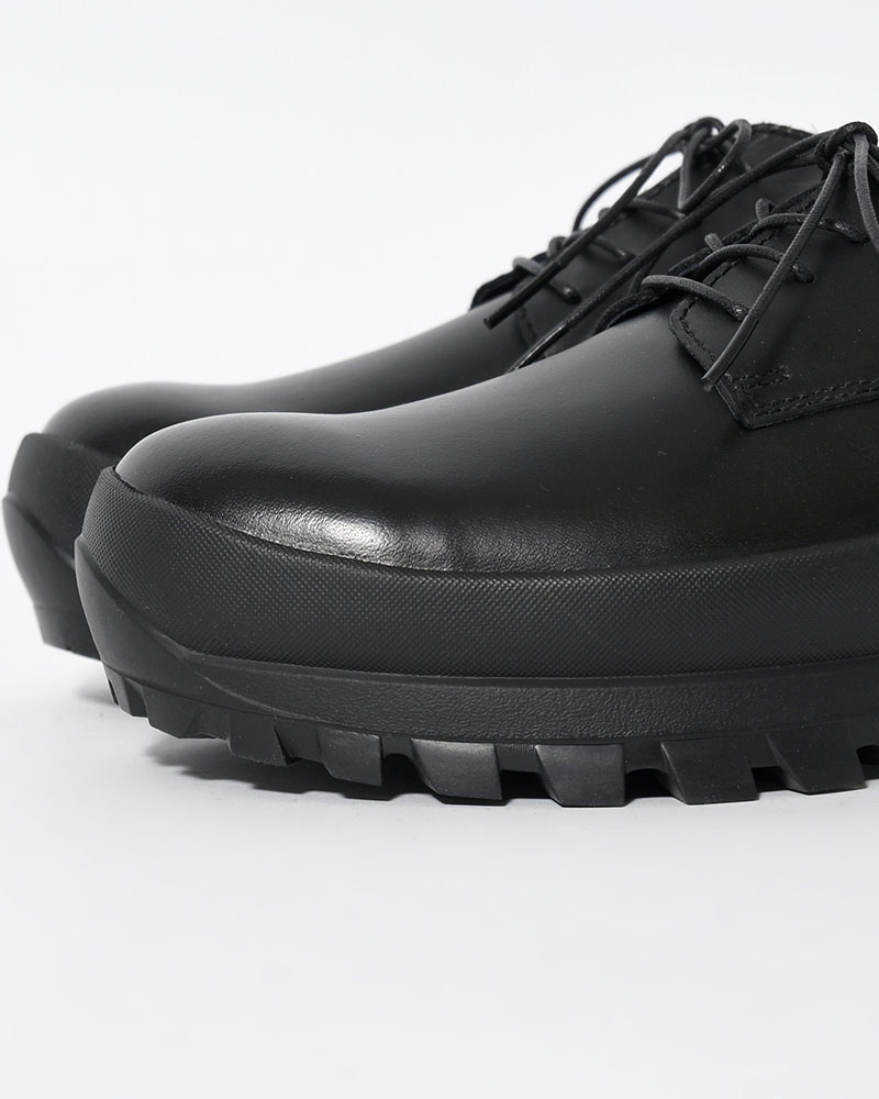 DERBY PLAIN TOE SHOES with 884C Vibram -BLACK-