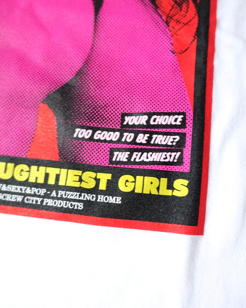 VULGAR QUEEN BUTT FLYER tee -WHITE-