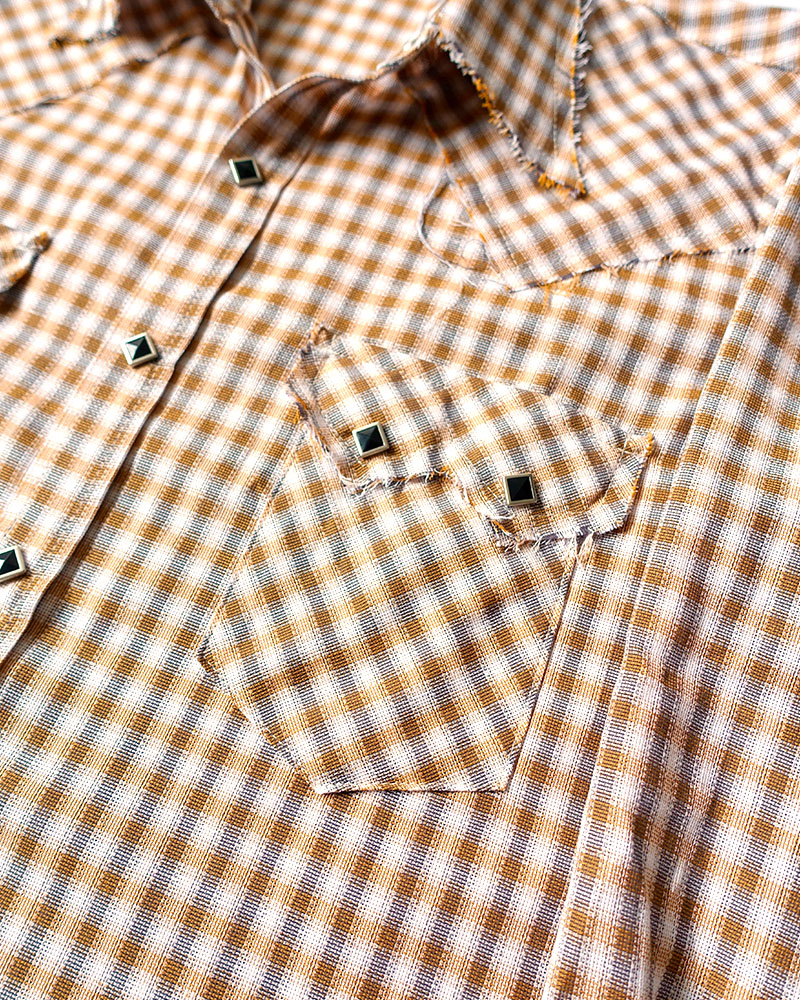RAW EDGE WESTERN SHIRTS -MUSTARD-