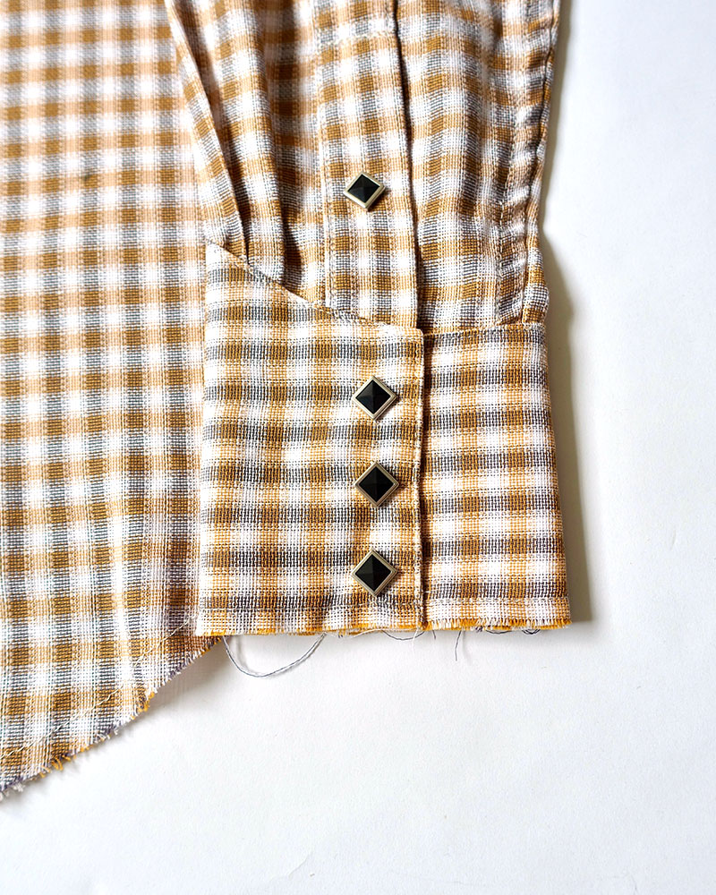 RAW EDGE WESTERN SHIRTS -MUSTARD-