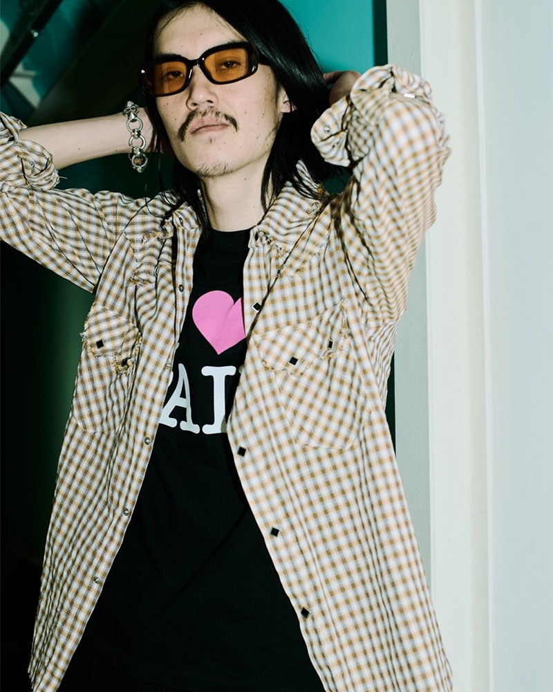 RAW EDGE WESTERN SHIRTS -MUSTARD-