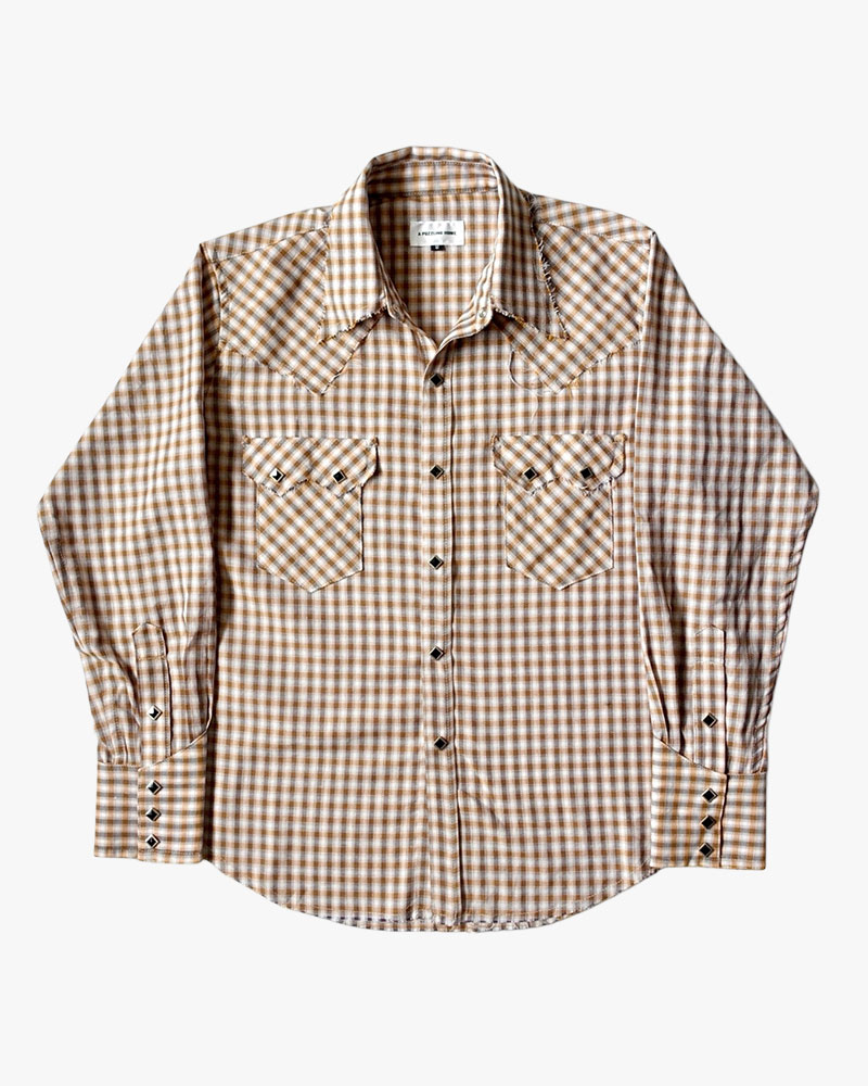 RAW EDGE WESTERN SHIRTS -MUSTARD-
