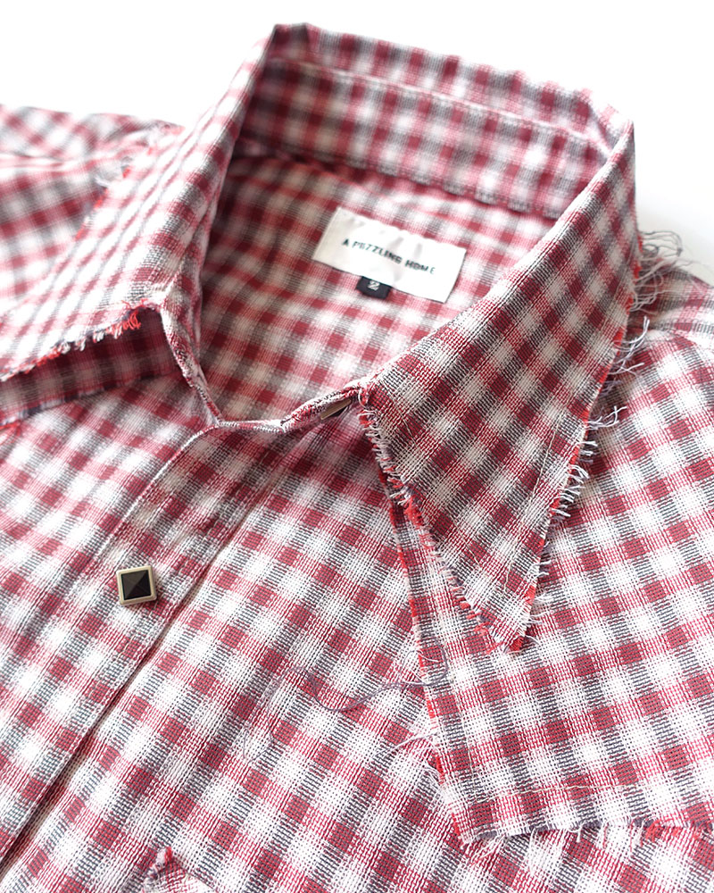 RAW EDGE WESTERN SHIRTS -RED-