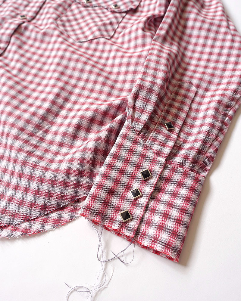 RAW EDGE WESTERN SHIRTS -RED-