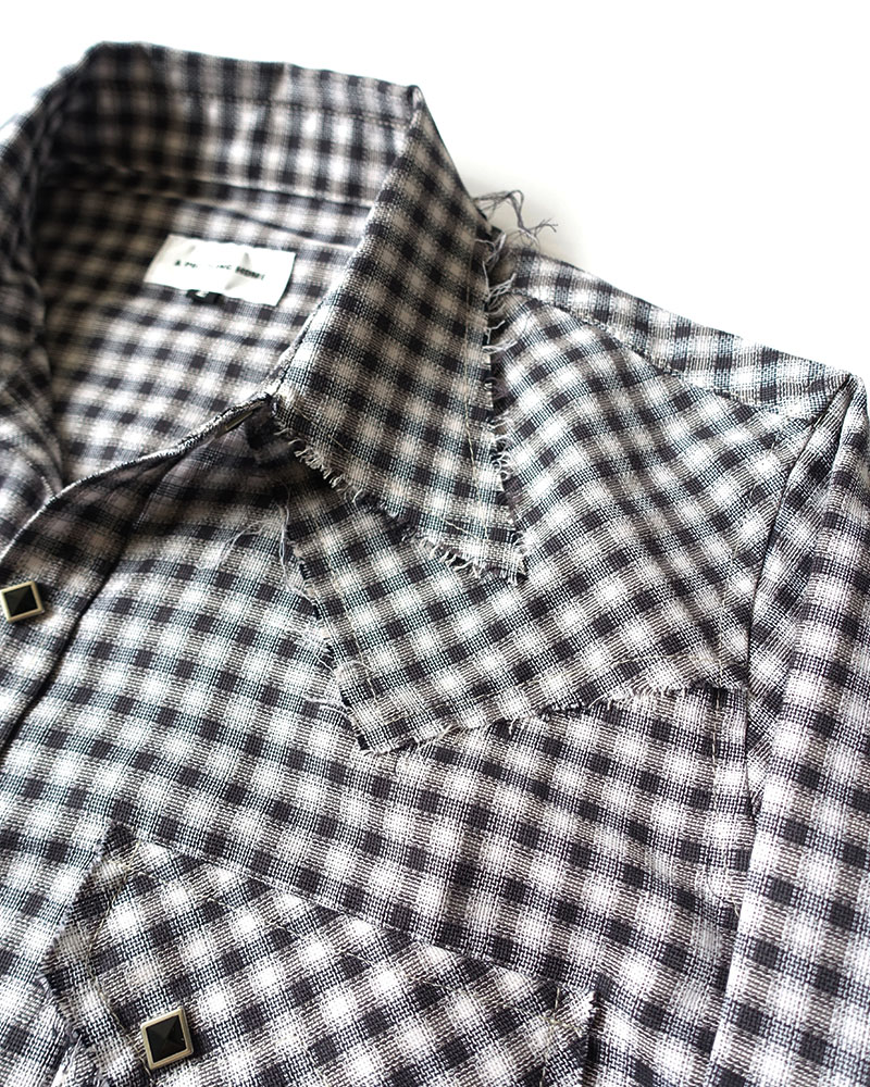 RAW EDGE WESTERN SHIRTS -BLACK-