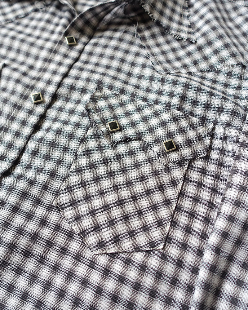 RAW EDGE WESTERN SHIRTS -BLACK-