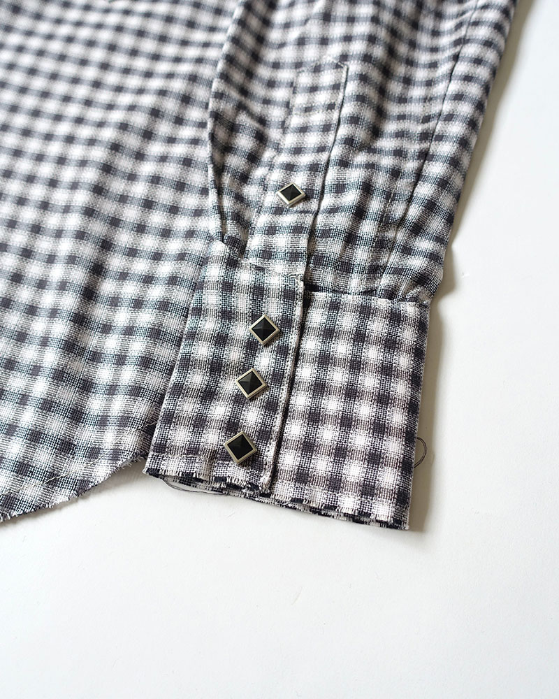 RAW EDGE WESTERN SHIRTS -BLACK-