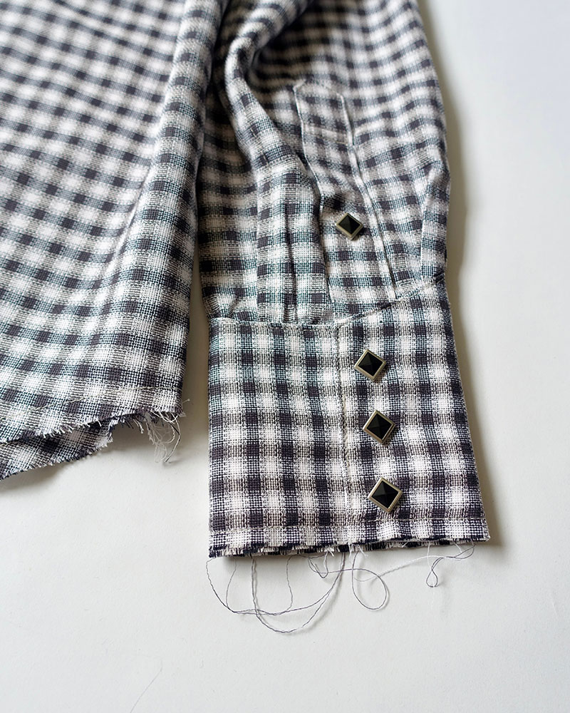 RAW EDGE WESTERN SHIRTS -BLACK-
