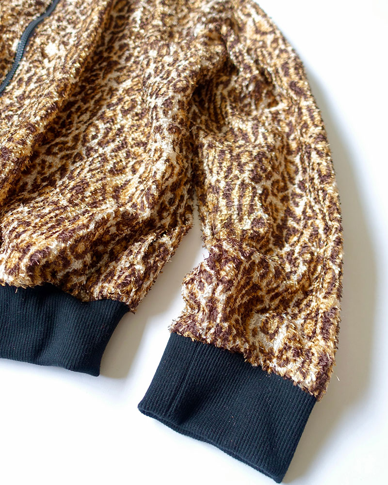 SHEER FUR RIB JACKET -leopard-