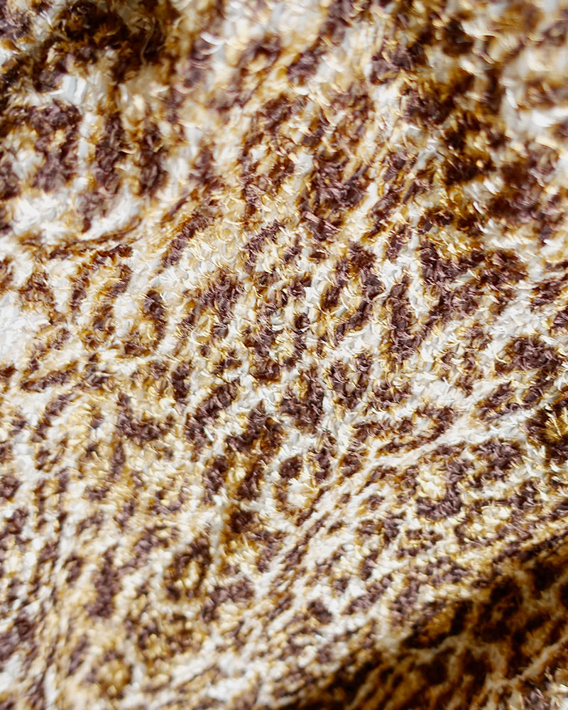 SHEER FUR RIB JACKET -leopard-
