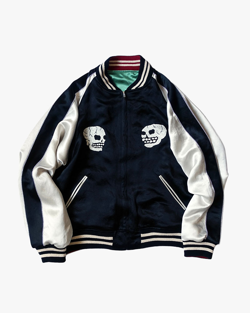 F**KING SKULLS SOUVENIR JACKET -GREEN-