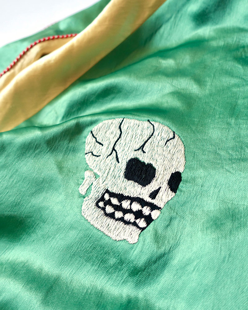 F**KING SKULLS SOUVENIR JACKET -GREEN-