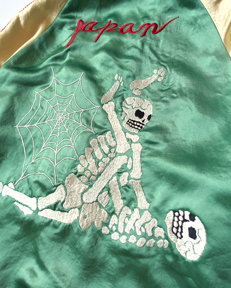 F**KING SKULLS SOUVENIR JACKET -GREEN-