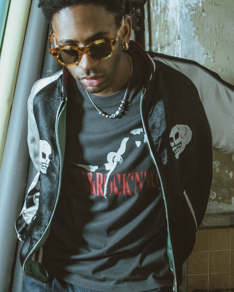 F**KING SKULLS SOUVENIR JACKET -GREEN-