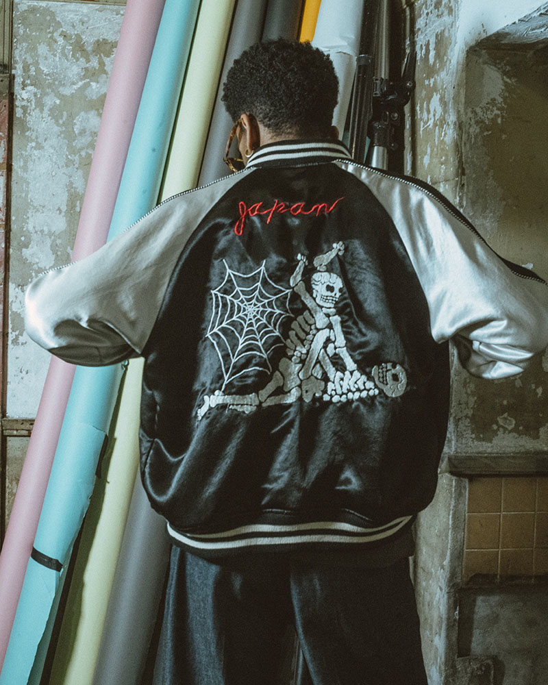 F**KING SKULLS SOUVENIR JACKET -GREEN-