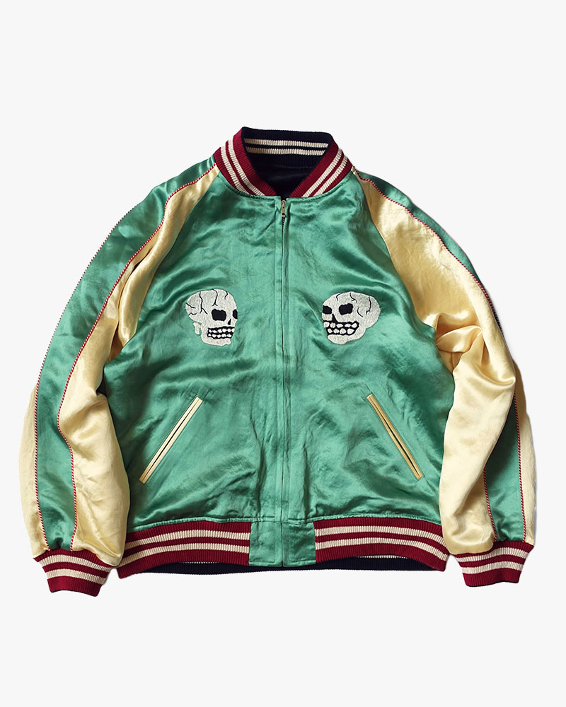 F**KING SKULLS SOUVENIR JACKET -GREEN-