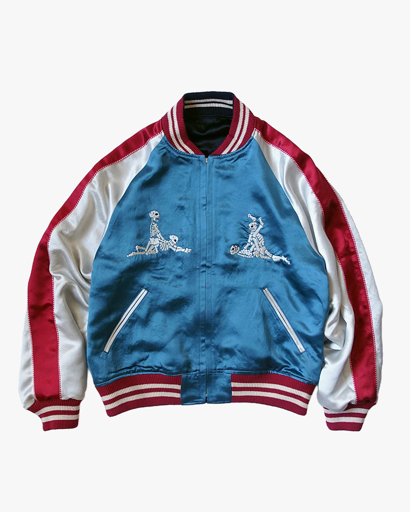 F**KING SKULLS SOUVENIR JACKET -BLUE-