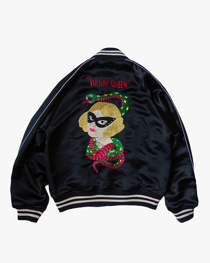 F**KING SKULLS SOUVENIR JACKET -BLUE-