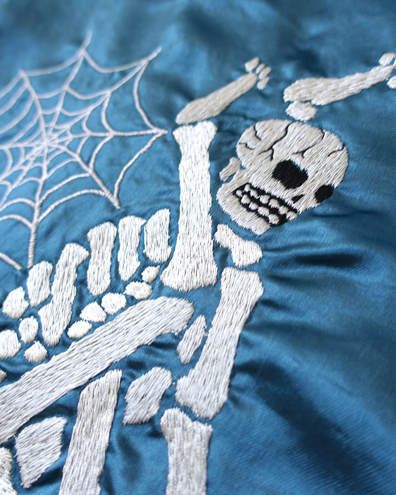 F**KING SKULLS SOUVENIR JACKET -BLUE-