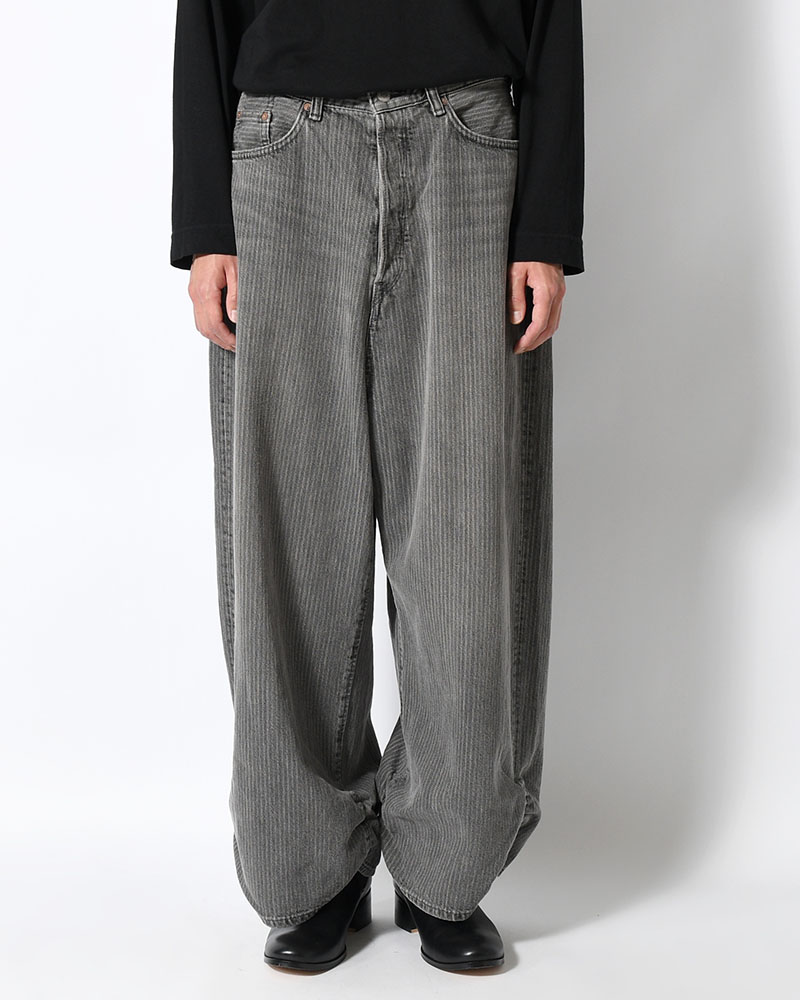 FRESH MAN DENIM WIDE PANTS by EDWIN "STRIPE" -BLACK STRIPE-