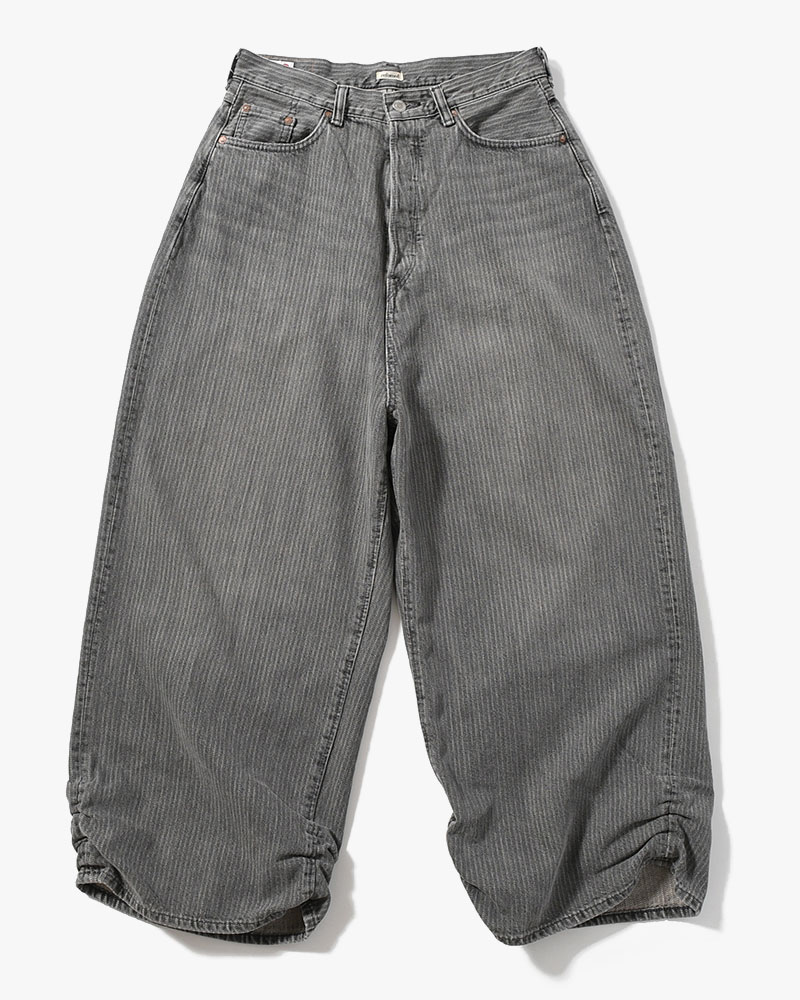 FRESH MAN DENIM WIDE PANTS by EDWIN "STRIPE" -BLACK STRIPE-