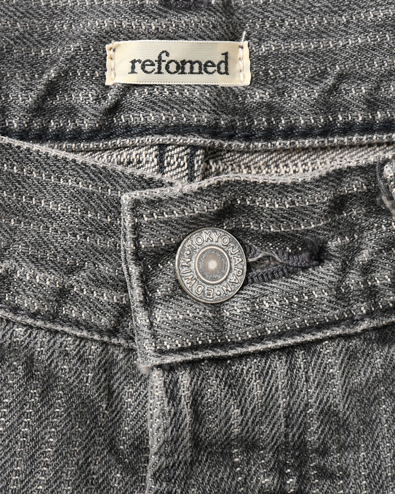 FRESH MAN DENIM WIDE PANTS by EDWIN "STRIPE" -BLACK STRIPE-