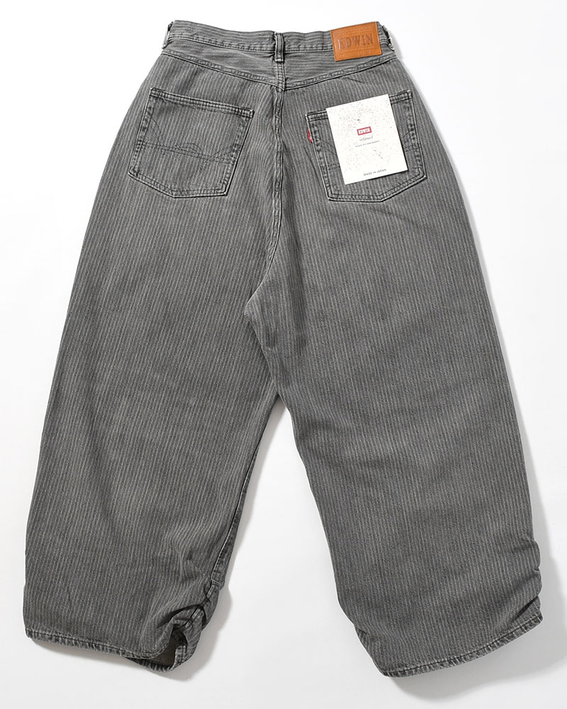FRESH MAN DENIM WIDE PANTS by EDWIN "STRIPE" -BLACK STRIPE-