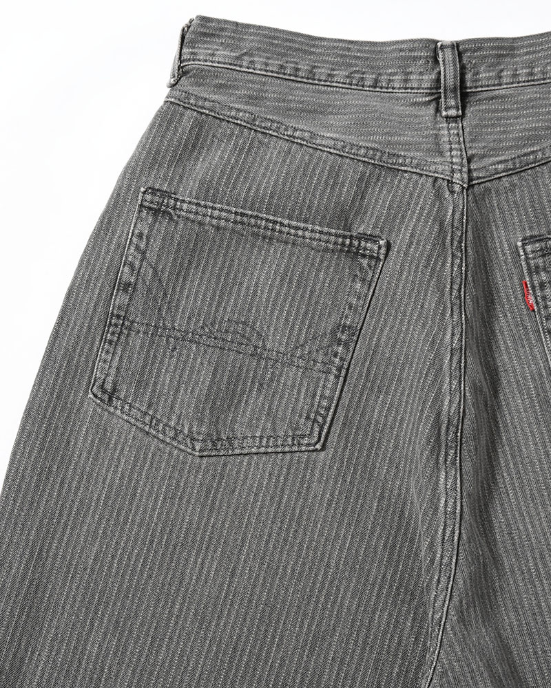 FRESH MAN DENIM WIDE PANTS by EDWIN "STRIPE" -BLACK STRIPE-