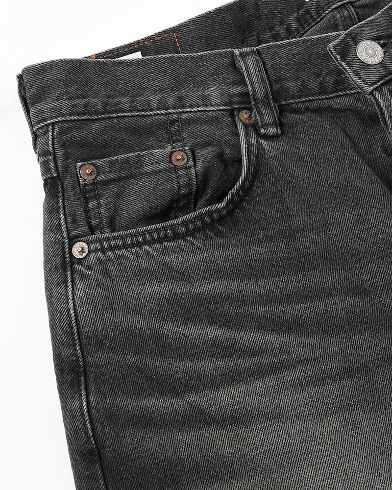 FRESH MAN DENIM WIDE PANTS by EDWIN "USED" -BLACK-
