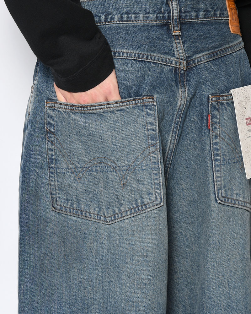 FRESH MAN DENIM WIDE PANTS by EDWIN "USED" -DEEP INDIGO-