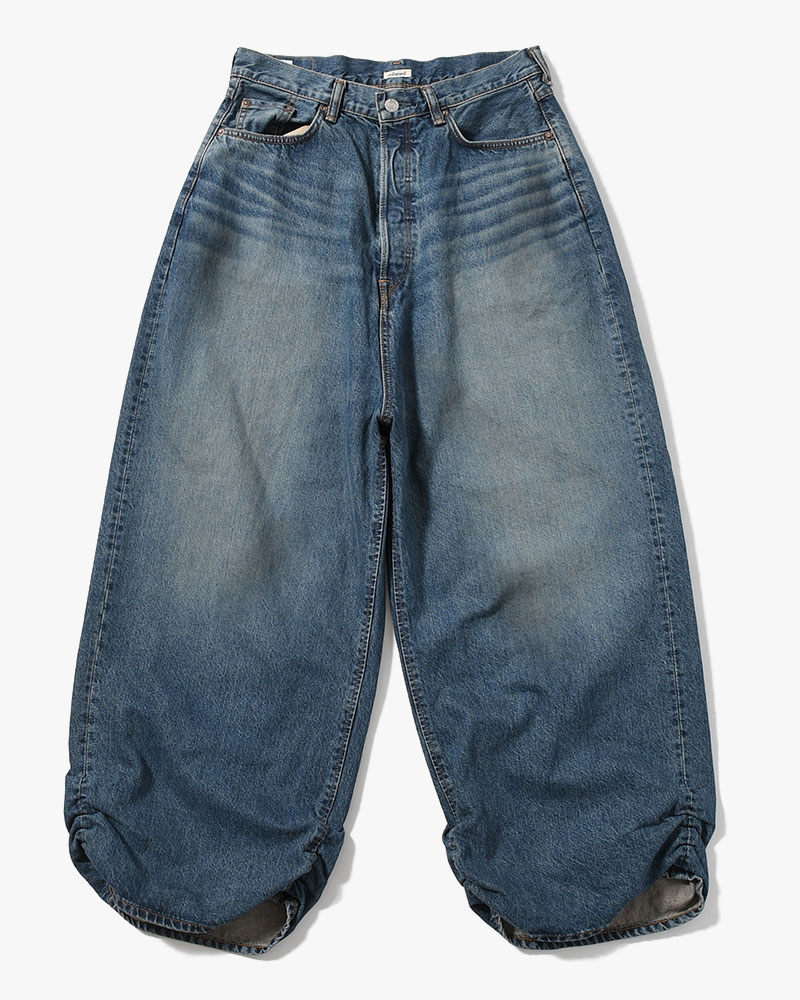 FRESH MAN DENIM WIDE PANTS by EDWIN "USED" -DEEP INDIGO-